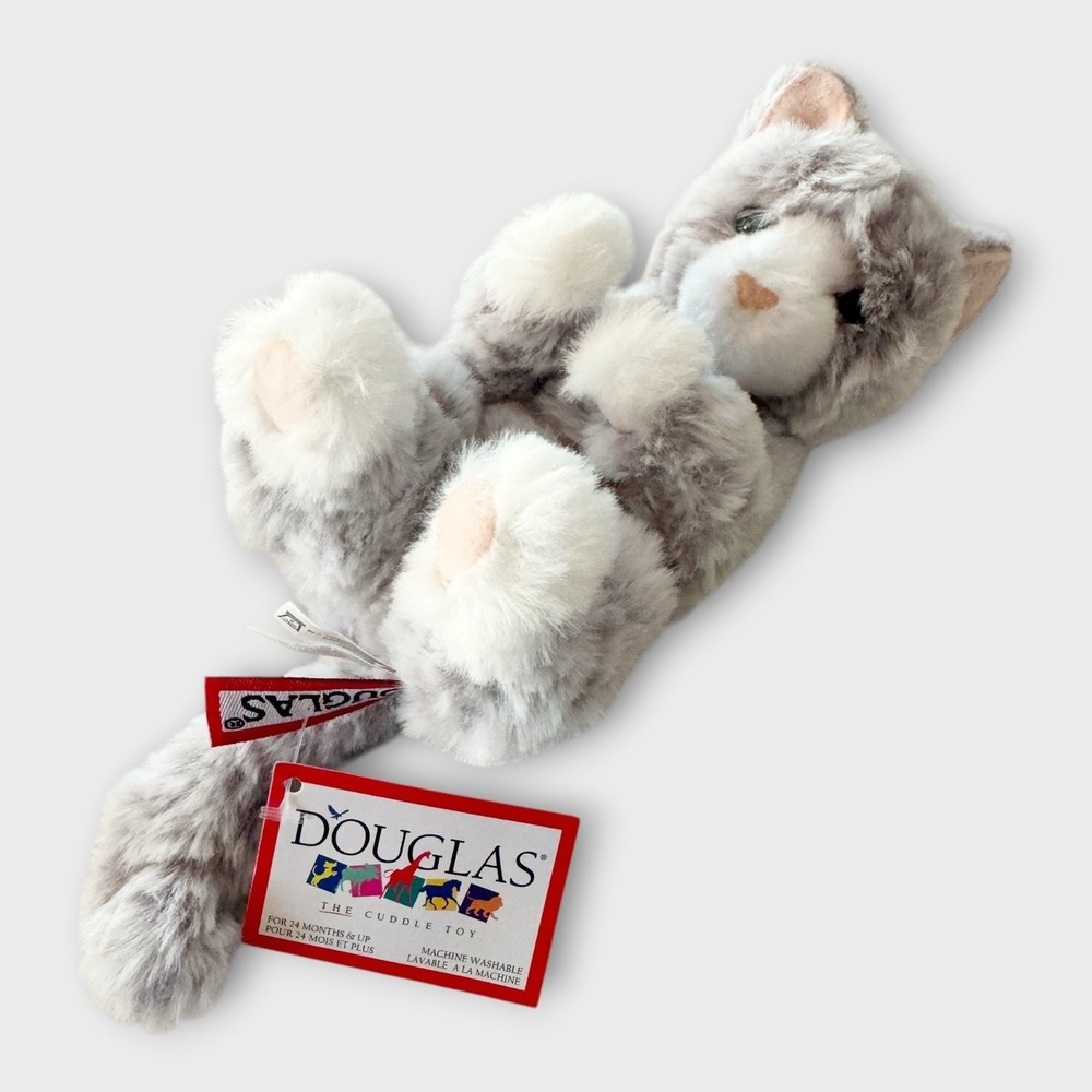 Douglas Cuddle Toys Gray Kitten Lil' Baby Handful Plush Stuffed Animal Toy 14476